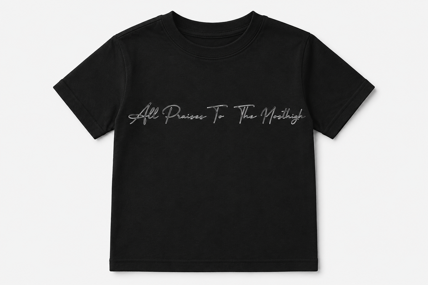 Kids All Praises To The Most High Cursive