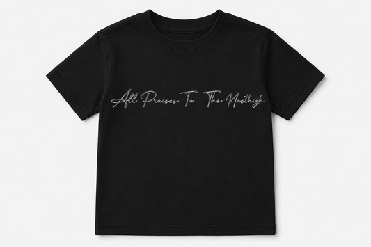 Kids All Praises To The Most High Cursive